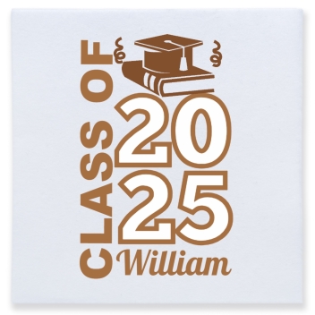 Class Of 2025 Full Color 3ply Premium Beverage Napkins Style 171337