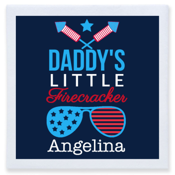 Daddy's Little Firecracker Full Color 3ply Premium Beverage Napkins Style 173011