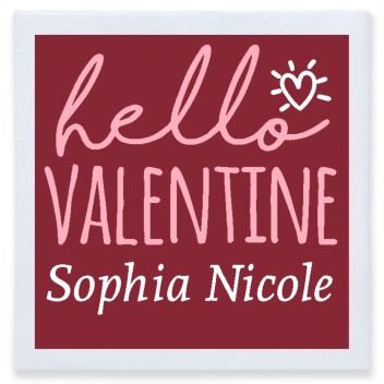 Hello Valentine Sohpia Nicole Full Color 3ply Premium Beverage Napkins Style 169476