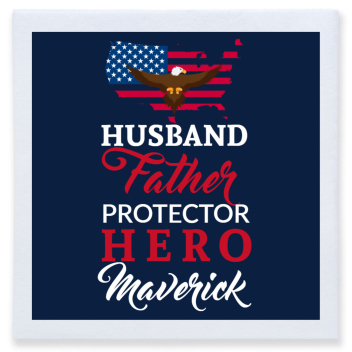 Husband Father Protector Hero Full Color 3ply Premium Beverage Napkins Style 172754