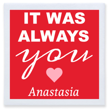 It Was Always You Anastasia Full Color 3ply Premium Beverage Napkins Style 169495