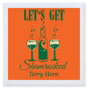 Let's Get Shamrocked Terry Horn Full Color 3ply Premium Beverage Napkins Style 170069