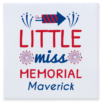 Little Miss Memorial Full Color 3ply Premium Beverage Napkins Style 173036