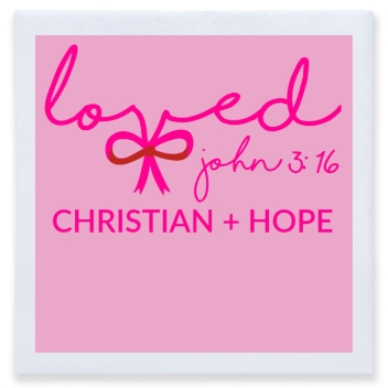 Loved John 3 16 Christian Hope Full Color 3ply Premium Beverage Napkins Style 169614