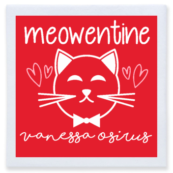 Meowentine Vanessa Osirus Full Color 3ply Premium Beverage Napkins Style 169478
