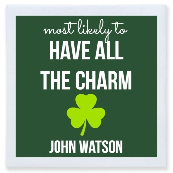 Most Likely To Have All The Charm John Watson Full Color 3ply Premium Beverage Napkins Style 170059