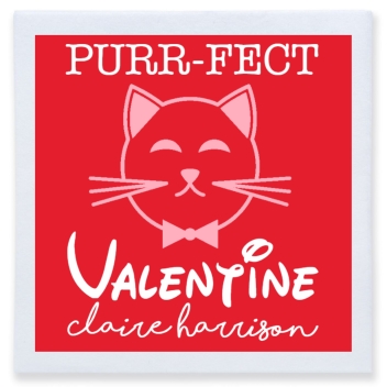 Purrfect Valentine Claire Harrison Full Color 3ply Premium Beverage Napkins Style 169601