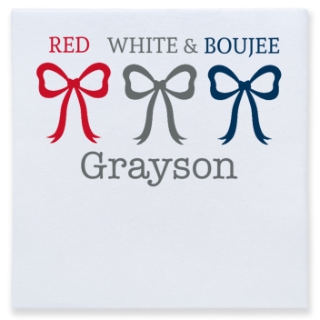 Red White Boujee Full Color 3ply Premium Beverage Napkins Style 172449
