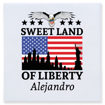 Sweet Land Of Liberty Full Color 3ply Premium Beverage Napkins Style 173046
