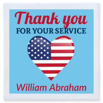 Thank You For Your Service Full Color 3ply Premium Beverage Napkins Style 173047