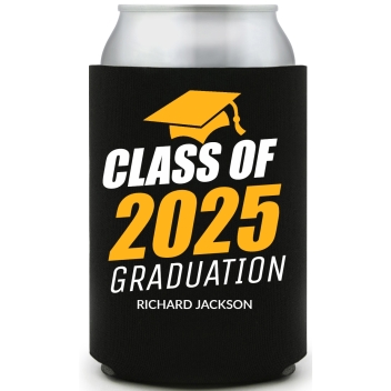 Class Of 2025 Graduation Full Color Foam Collapsible Coolies All Over Print Style 171140