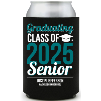 Graduating Class Of 2025 Senior Full Color Foam Collapsible Coolies All Over Print Style 172161