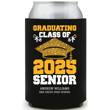 Graduating Class Of 2025 Senior Full Color Foam Collapsible Coolies All Over Print Style 172274