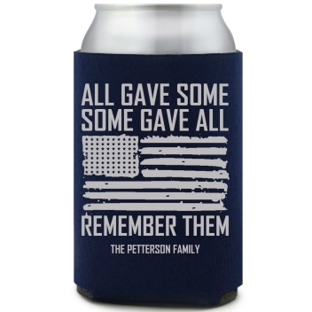 All Gave Some Some Gave All Remember Them Full Color Foam Collapsible Coolies All Over Print Style 172794