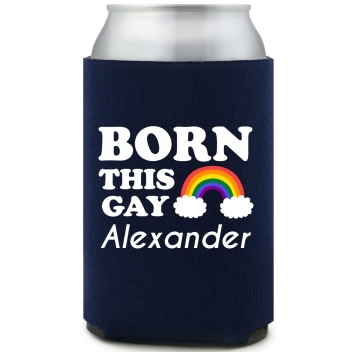 Born This Gay Full Color Foam Collapsible Coolies All Over Print Style 173251
