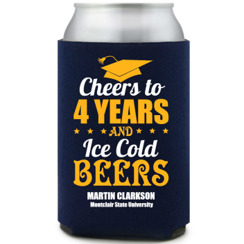 Cheers To 4 Hers Andice Cold Beers Years Full Color Foam Collapsible Coolies All Over Print Style 172714