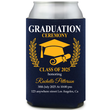 Graduation Ceremony Class Of 2025 Honoring Full Color Foam Collapsible Coolies All Over Print Style 172444