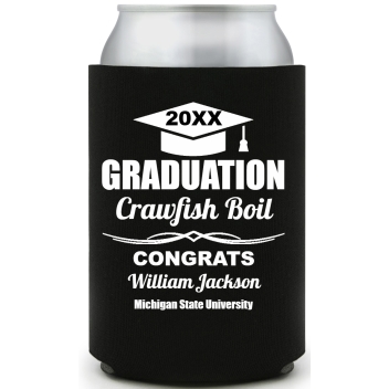 Hgraduation Crawfish Boil 20xx Congrats Full Color Foam Collapsible Coolies All Over Print Style 172735