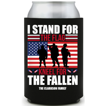 I Stand For The Flag Kneel Fort The Fallen Full Color Foam Collapsible Coolies All Over Print Style 172768