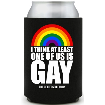 I Think At Least One Of Us Is Gay Full Color Foam Collapsible Coolies All Over Print Style 173241