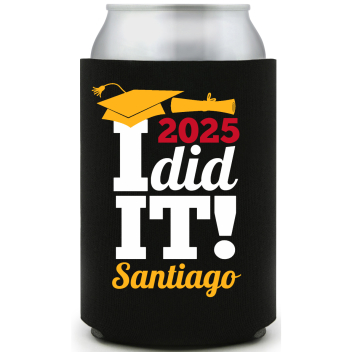 I Did It 2025 Full Color Foam Collapsible Coolies All Over Print Style 171106