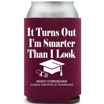 It Turns Out I'm Smarter Than I Look Im Full Color Foam Collapsible Coolies All Over Print Style 172296