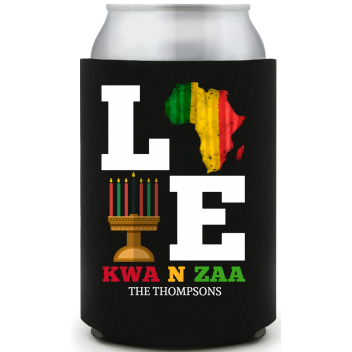 Love Kwanzaa Full Color Foam Collapsible Coolies All Over Print Style 168542