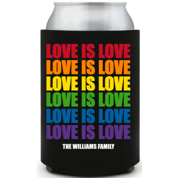Love Is Love Full Color Foam Collapsible Coolies All Over Print Style 173235