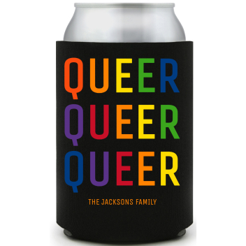 Queer Full Color Foam Collapsible Coolies All Over Print Style 173370