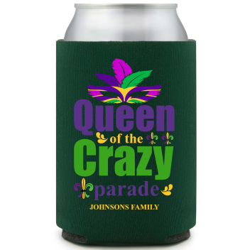 Queen Of The Crazy Parade Full Color Foam Collapsible Coolies All Over Print Style 170325