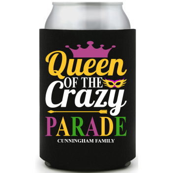Queen Of The Crazy Parade Full Color Foam Collapsible Coolies All Over Print Style 170331