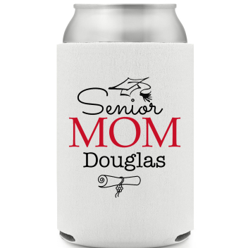Senior Mom Full Color Foam Collapsible Coolies All Over Print Style 171429