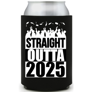 Straight Outta 2025 Full Color Foam Collapsible Coolies All Over Print Style 171302