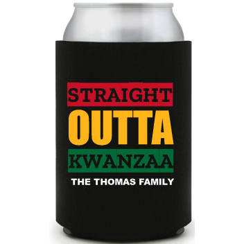 Straight Outta Kwanzaa The Thomas Family Full Color Foam Collapsible Coolies All Over Print Style 168556