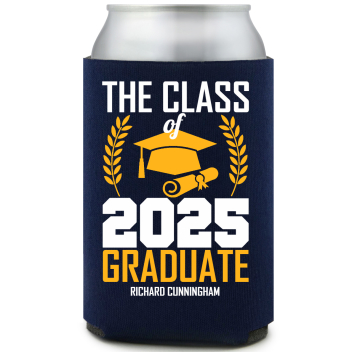 The Class Of 2025 Graduate Full Color Foam Collapsible Coolies All Over Print Style 171948