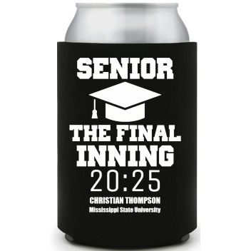 Senior The Final Inning 2025 Full Color Foam Collapsible Coolies All Over Print Style 172713