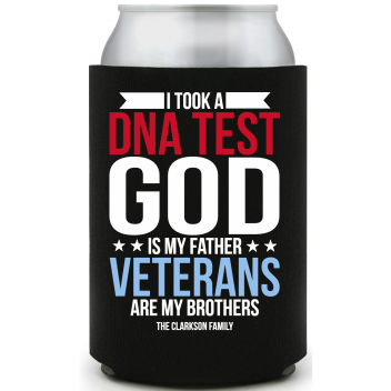 I Took Dna Test God Is My Father Veterans Are My Brothers Full Color Foam Collapsible Coolies All Over Print Style 172799