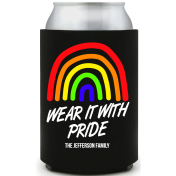 Wear It With Pride Full Color Foam Collapsible Coolies All Over Print Style 173152