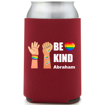 Be Kind Full Color Foam Collapsible Coolies All Over Print Style 173288