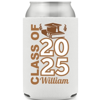 Class Of 2025 Full Color Foam Collapsible Coolies All Over Print Style 171337