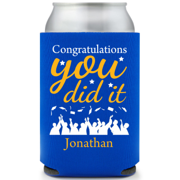 Congratulations You Did It Full Color Foam Collapsible Coolies All Over Print Style 171295