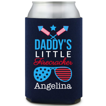 Daddy's Little Firecracker Full Color Foam Collapsible Coolies All Over Print Style 173011
