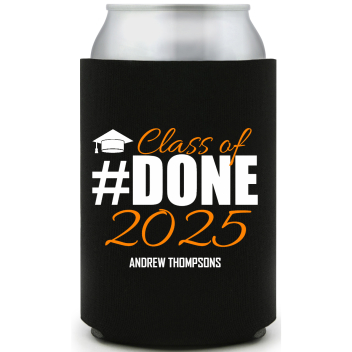Class Of 2025 Done Full Color Foam Collapsible Coolies All Over Print Style 171137