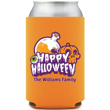Happy Halloween The Williams Family Full Color Foam Collapsible Coolies All Over Print Style 167670