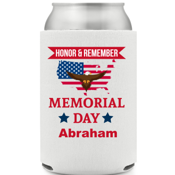 Honor Remember Memorial Day Full Color Foam Collapsible Coolies All Over Print Style 172674