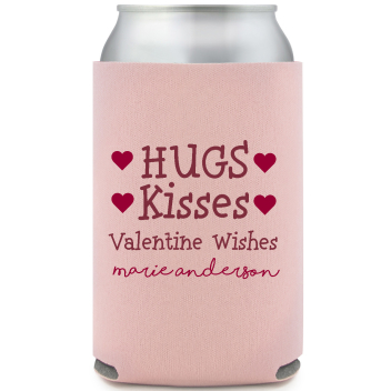 Hugs Kisses Valentine Wishes Marie Anderson Full Color Foam Collapsible Coolies All Over Print Style 169484