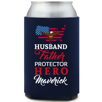 Husband Father Protector Hero Full Color Foam Collapsible Coolies All Over Print Style 172754