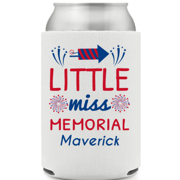 Little Miss Memorial Full Color Foam Collapsible Coolies All Over Print Style 173036