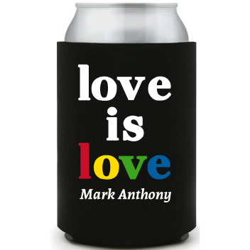 Love Is Love Mark Anthony Full Color Foam Collapsible Coolies All Over Print Style 169526