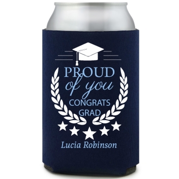 Proud Of You Congrats Grad Full Color Foam Collapsible Coolies All Over Print Style 171941